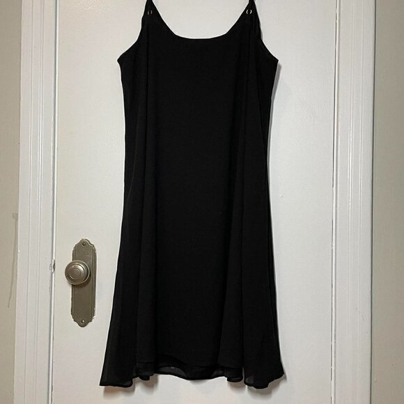 SHOW Me Your Mumu Maternity Circus Dress Black Chiffon size L - Picture 6 of 9